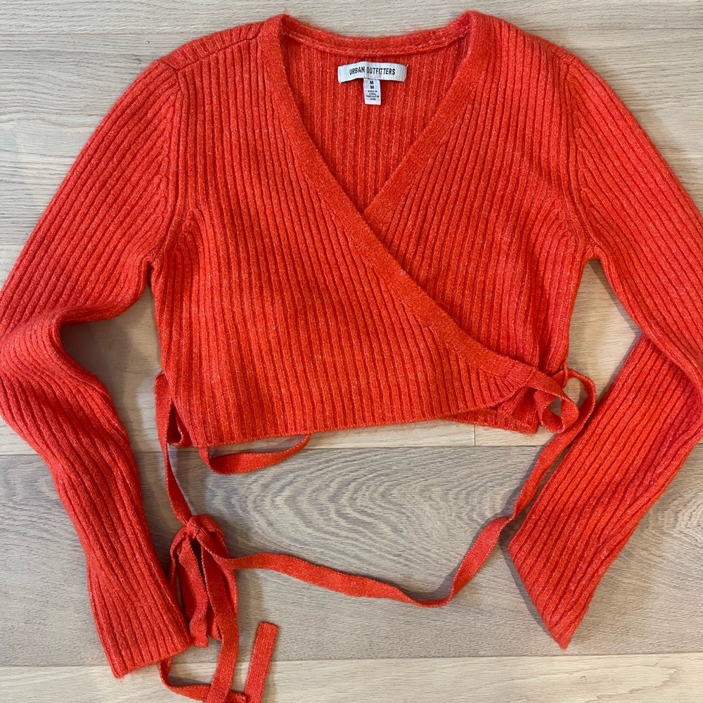 Urban Outfitters crop wrap sweater size M